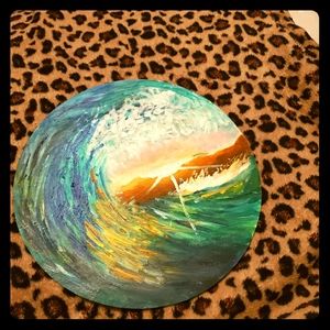 Art on 12" plywood circle